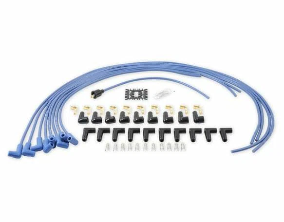 Spark Plug Wire Set- 8mm - Blue Wire with Blue 90 Deg Boots - 4041B